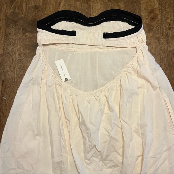 NWT Maeve by Anthropologie Pin-stuck Open Back Elegant Strapless White Dress M - Picture 4 of 13